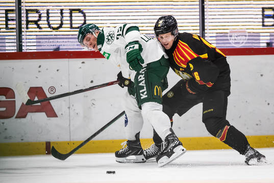 Färjestads Patrik Lundh och Brynäs Linus Ölund