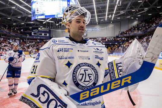 Leksands målvakt Kasimir Kaskisuo jubel
