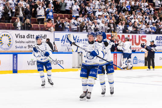 Leksands spelarna jublar