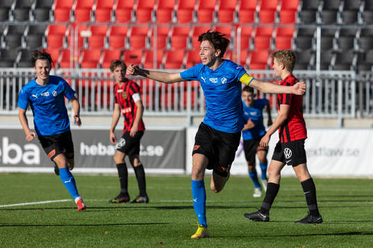 Halmstads Vincent Johansson jublar
