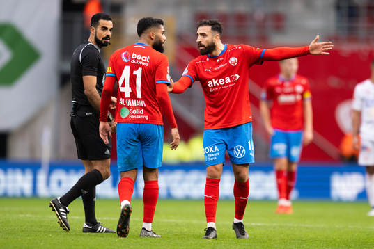 Helsingborgs Amin Al-Hamawi och Abdul Rahman Khalili deppar