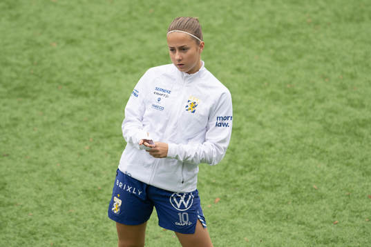 IFK Göteborgs Lagkapten Isabella Svanström innan
