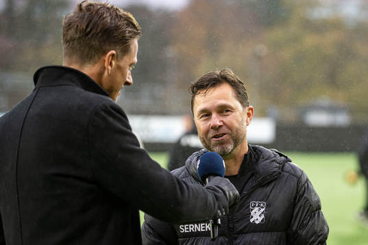 IFK Göteborgs Tränare Peter Svanström intervjuvas