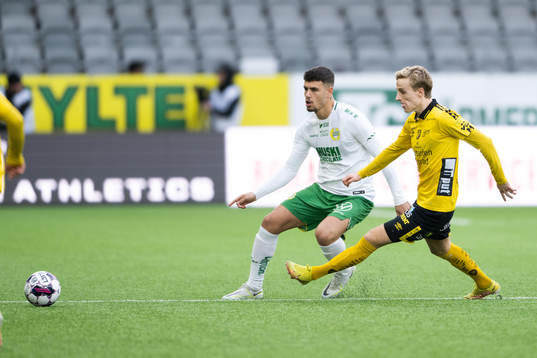 Hammarbys Edvin Kurtulus och Elfsborgs Jeppe Møldrup Okkels
