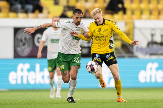 Hammarbys Loret Sadiku och Elfsborgs Oscar Aga