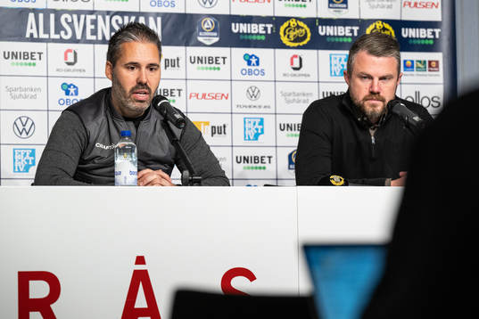 Hammarbys tränare Marti Cifuentes och Elfsborgs manager