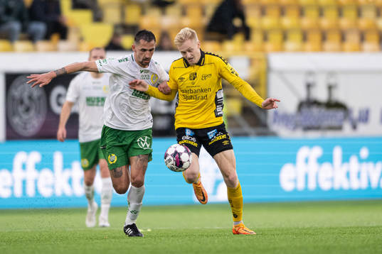 Hammarbys Loret Sadiku och Elfsborgs Oscar Aga