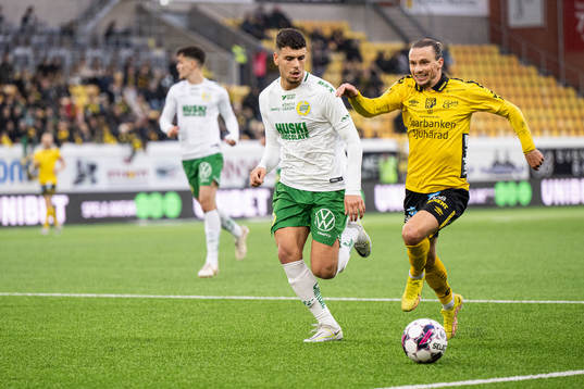 Hammarbys Edvin Kurtulus och Elfsborgs Niklas Hult