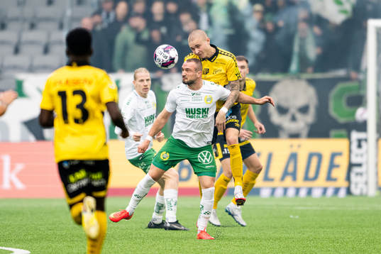 Hammarbys Veton Berisha och Elfsborgs Sebastian Holmen