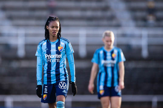 Djurgårdens Linda Maserame Motlhalo deppar