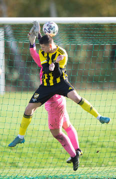 IFK Hässleholms Victor Ahlgren i juniormatchen, kval, U19,
