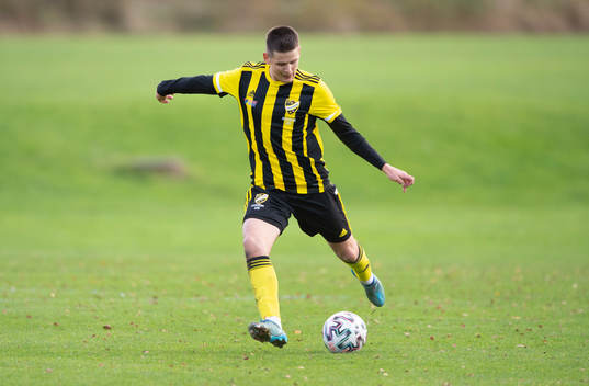 IFK Hässleholms Victor Ahlgren i juniormatchen, kval, U19,