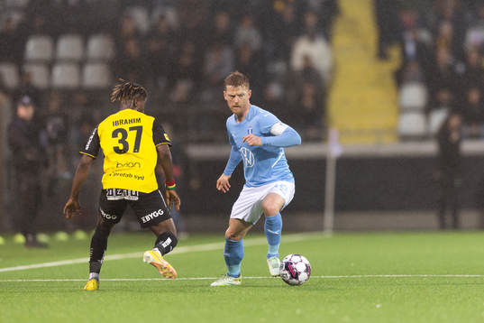 Häckens Ibrahim Sadiq och Malmö FFs Anders Christiansen