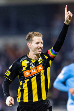 Häckens Samuel Gustafson jublar