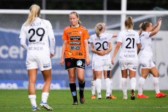 Kristianstads Amanda Jacobsen Andradottir deppar