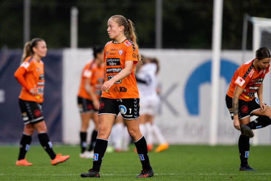 Kristianstads Amanda Jacobsen Andradottir deppar