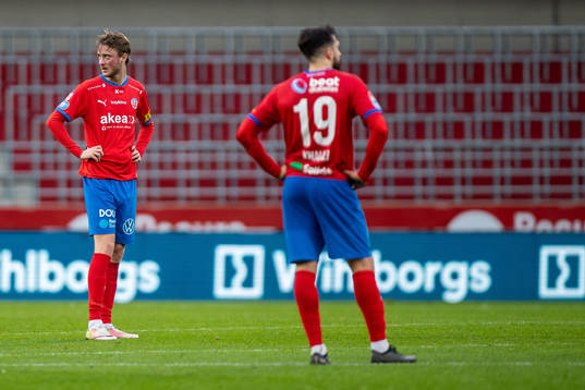 Helsingborgs Rasmus Jönsson och Abdul Rahman Khalili deppar