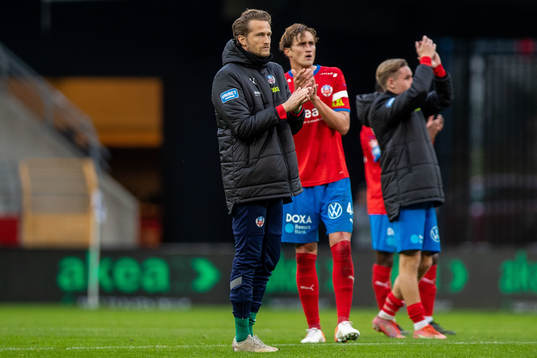Helsingborgs målvakt Anders Lindegaard och Thomas Rogne