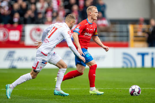 Degerfors Christos Gravius och Helsingborgs Philip Rejnhold
