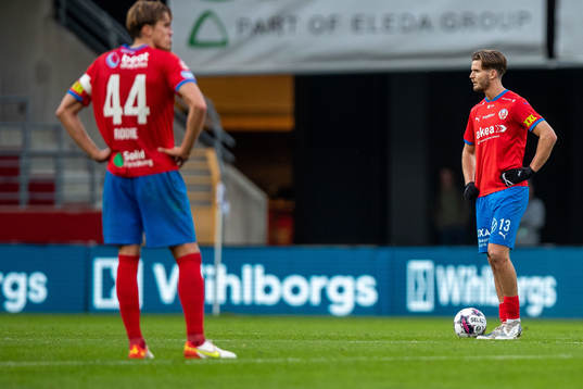 Helsingborgs Thomas Rogne och Wilhelm Loeper deppar