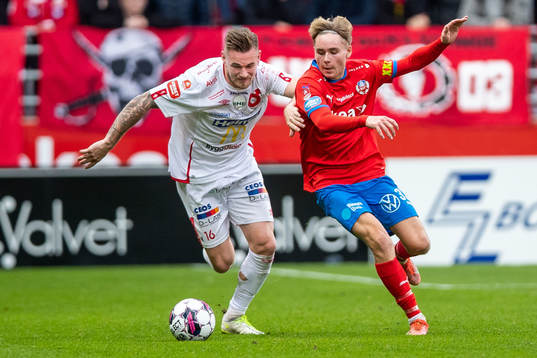 Degerfors Rasmus Örqvist och Helsingborgs Simon Bengtsson