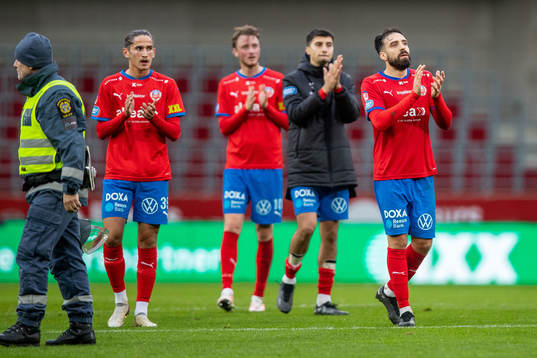 Helsingborgs Ervin Gigovic och Abdul Rahman Khalili deppar