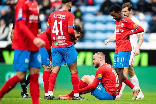 Helsingborgs Alexander Faltsetas har ont och deppar