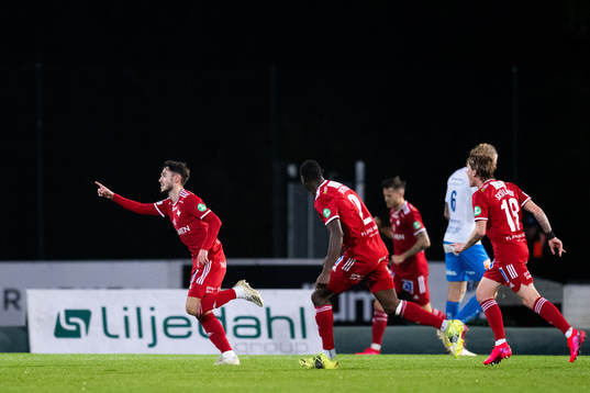 Värnamos Jesper Dickman jublar