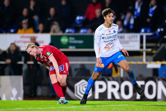 IFK Norrköpings Daniel Fritz Eid och Värnamos Robin Tihi