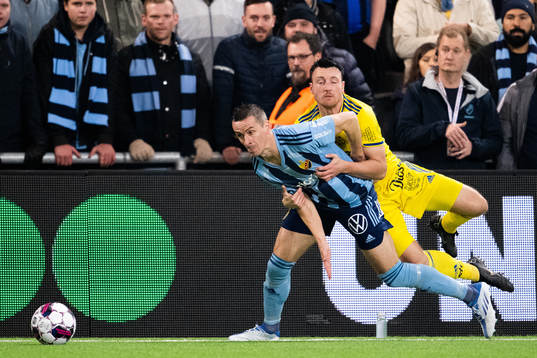 Djurgårdens Haris Radetinac och GIF Sundsvalls Alexander