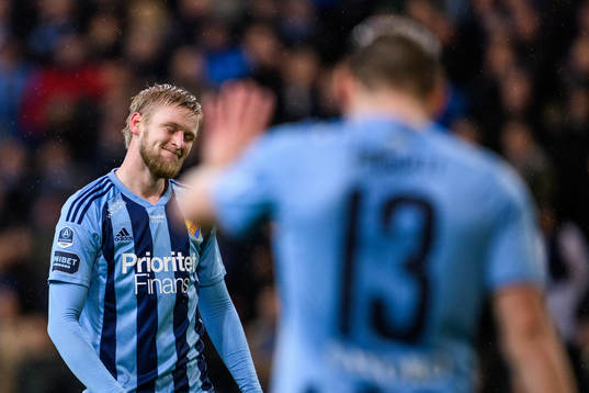 Djurgårdens Kalle Holmberg och Hampus Finndell