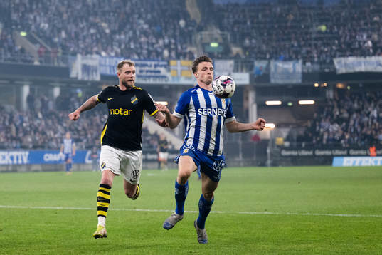 AIKs John Guidetti och IFK Göteborgs Carl Johansson
