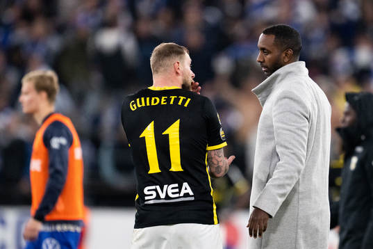 AIKs John Guidetti och tränare Henok Goitom