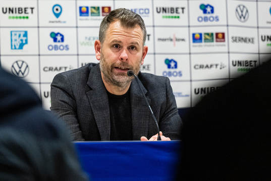 IFK Göteborgs tränare Mikael Stahre på presskonferensen