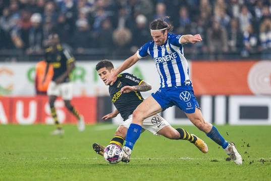 AIKs Nicolas Stefanelli och IFK Göteborgs Gustav Svensson