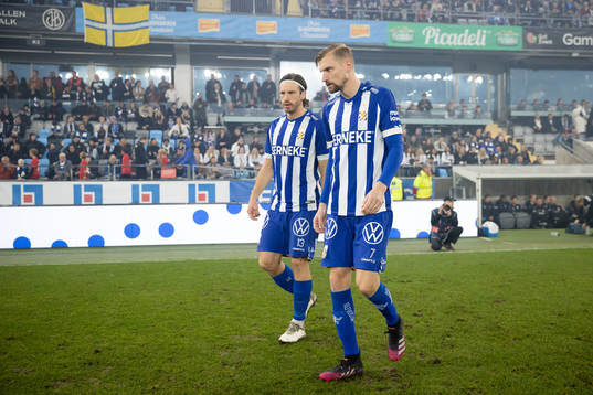 IFK Göteborgs Gustav Svensson och Sebastian Eriksson innan