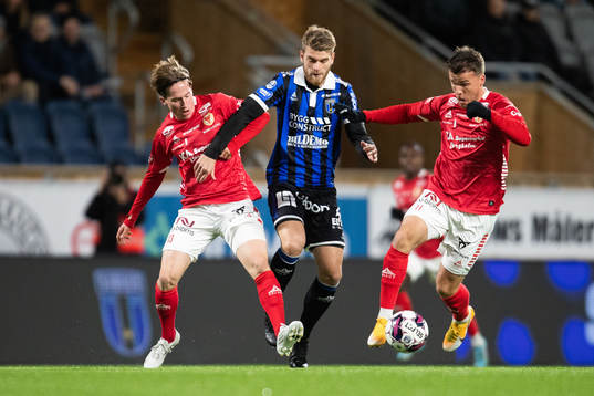 Kalmars Johan Karlsson, Simon Skrabb och Sirius Marcus