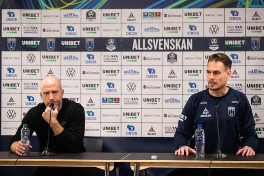 Kalmars tränare Henrik Rydström och Sirius tränare