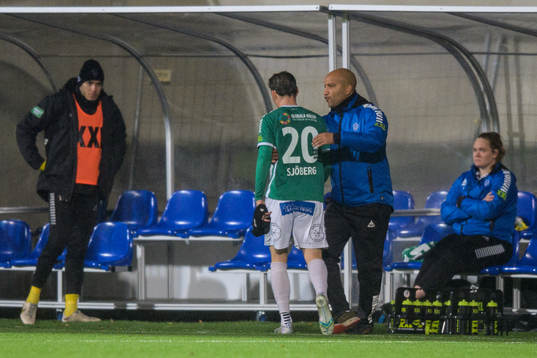 Brages Filip Sjöberg och tränare Kleber Saarenpää