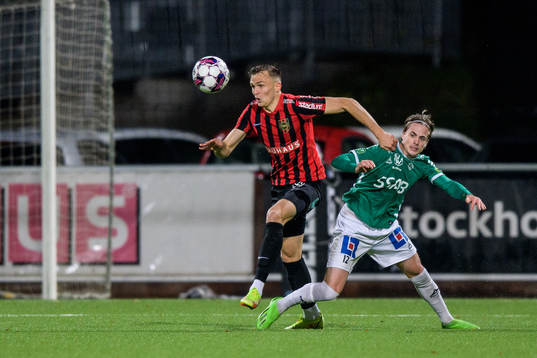 Brommapojkarnas Oscar Krusnell och Brages Johan Arvidsson