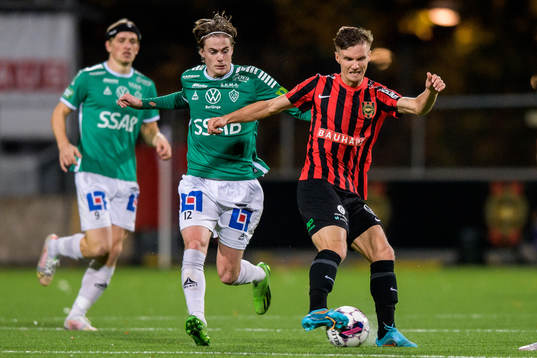 Brages Johan Arvidsson och Brommapojkarnas Samuel Leach Holm