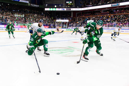 Färjestads Remi Elie och Per Åslund