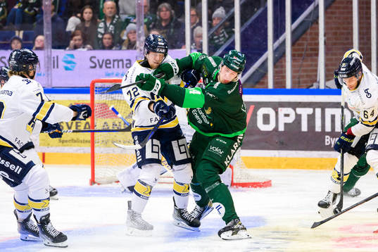 HV71s Jonathan Davidsson och Färjestads Victor Ejdsell