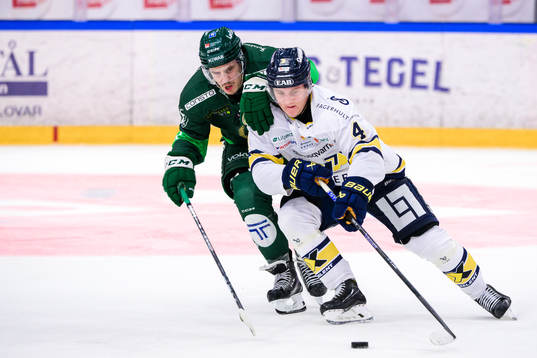 Färjestads Joakim Nygård och HV71s Emil Andrae
