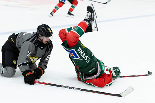 Brynäs David Sklenicka och Frölundas Anthony Greco
