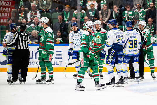 Bråk mellan Rögles och Leksands spelare