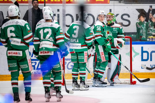 Rögles målvakt Christoffer Rifalk jublar