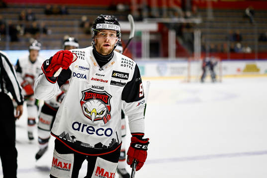 Malmö Redhawks Carl Persson jublar