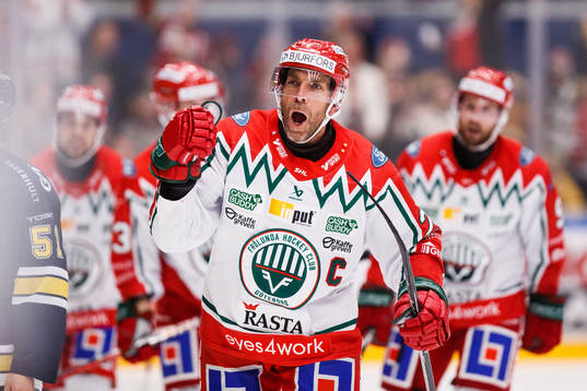 Frölundas Joel Lundqvist jublar