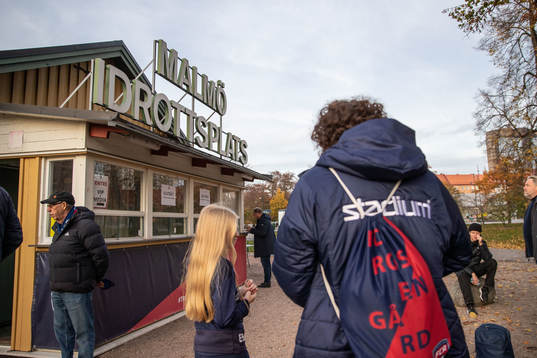General view of the entrance to Malmö idrottsplats